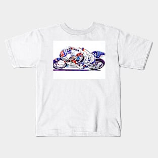 Ballpoint Sketching MotoGP Team No 55 Kids T-Shirt